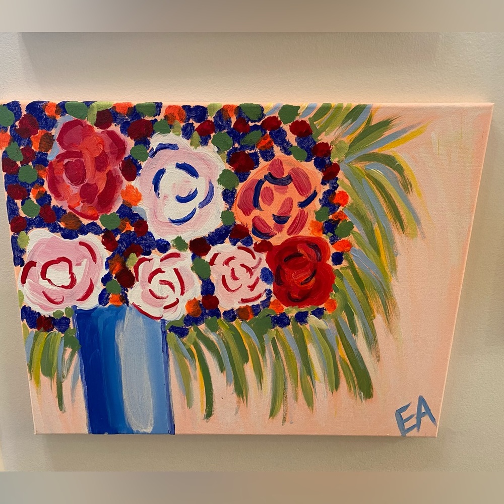 Original art- floral arrangement